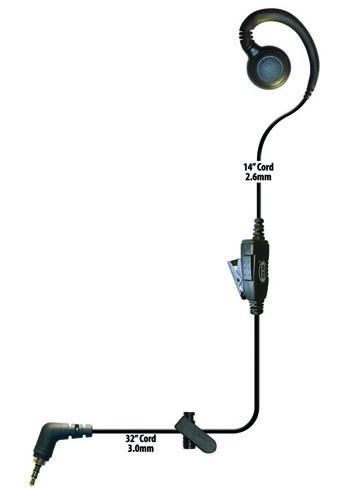 Curl PTT Headset with CAM lock (DuraXV LTE, Extreme, Epic) - Hands Free